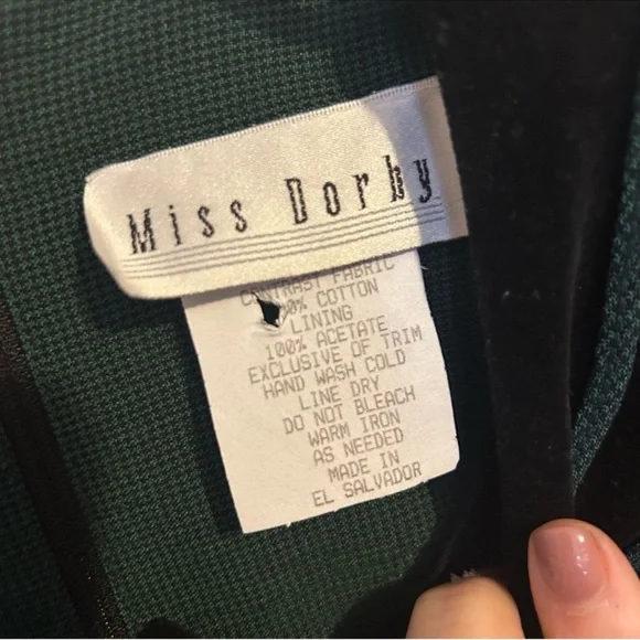 Vintage 80’s Miss Dorby Women’s Green Maxi Dress Size 12 - Picture 5 of 5